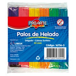 Pro Arte Palo de Helado Diferentes Colores