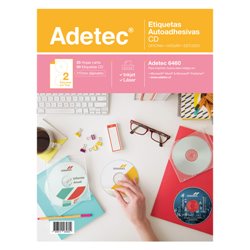 Adetec Etiqueta Cd Inkjet Blanca