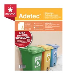 Etiqueta Ink-Jet 06111 212X279 Super Resistente  5 Hojas Adetec