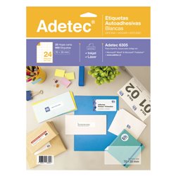 Adetec Etiqueta 70 x 35 Ink-Jet 06305