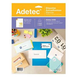 Adetec Etiqueta 53 x 70 Ink-Jet 06306