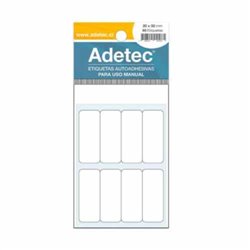 Adetec Etiqueta Removible Blanca 35 x 70