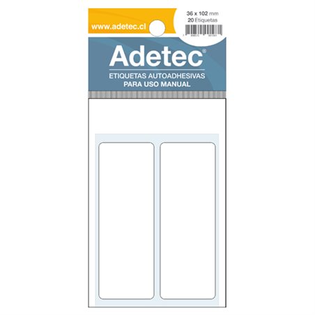 Adetec Etiqueta 36 x 102 Blanca