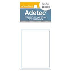 Adetec Etiqueta 80 x 110 Blanca