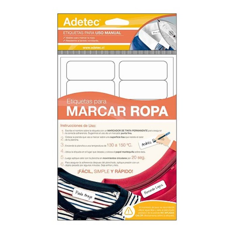 Etiquetas Para Marcar Ropa 63X25 Adetec