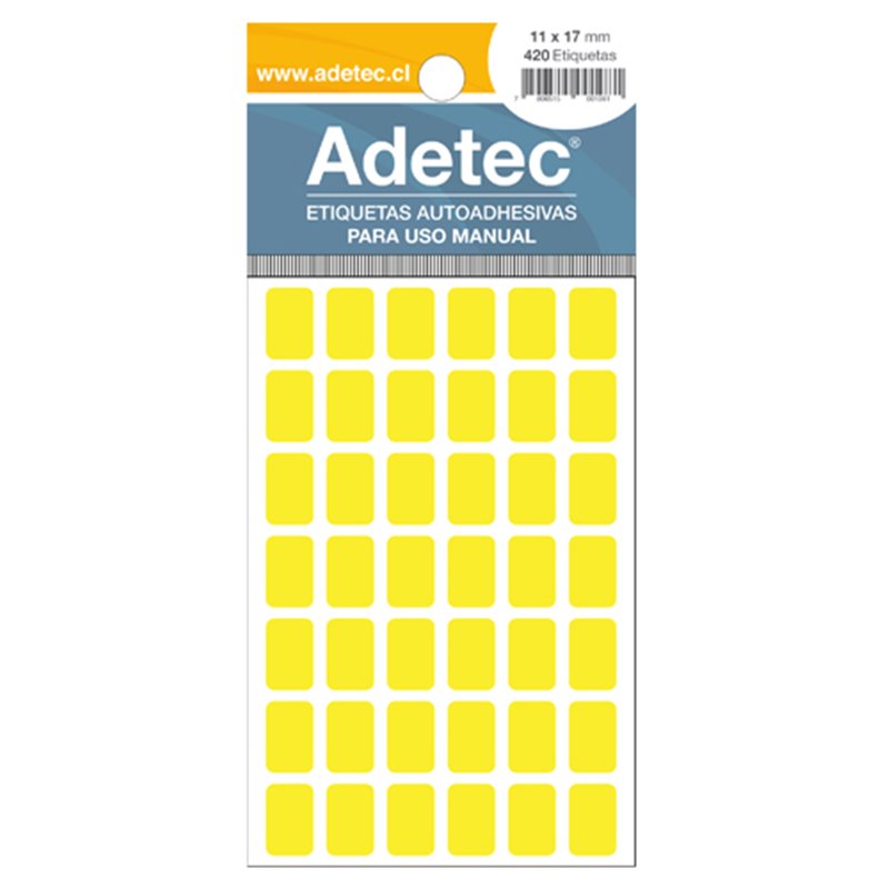 Adetec Etiqueta Fluores 11 x 17 Amarilla