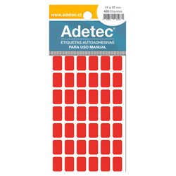 Adetec Etiqueta Fluores 11 x 17 Rojo