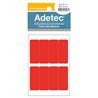 Adetec Etiqueta Fluores 20 x 50 Rojo