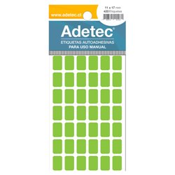 Adetec Etiqueta Fluores 11 x 17 Verde