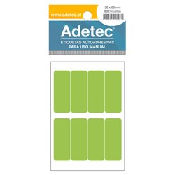 Adetec Etiqueta Fluores 20 x 50 Verde