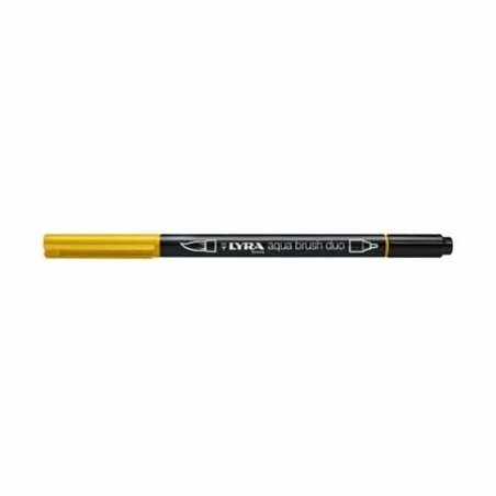 Brush Pen Aqua Doble Punta Chrome Yellow Deep Lyra