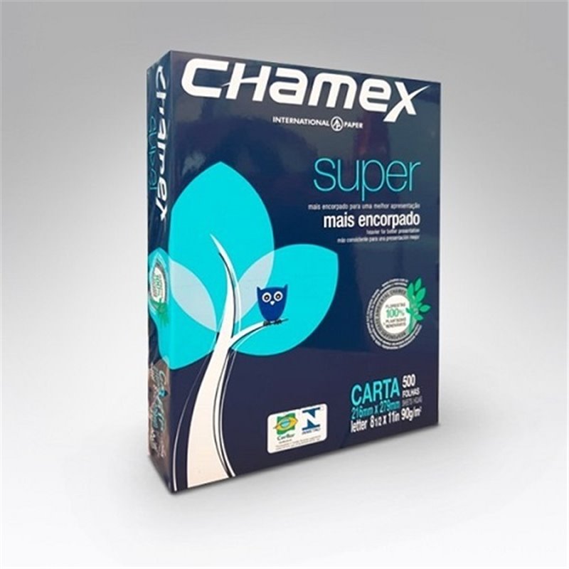 Resma Carta Chamex 90 Grs Envase Azul