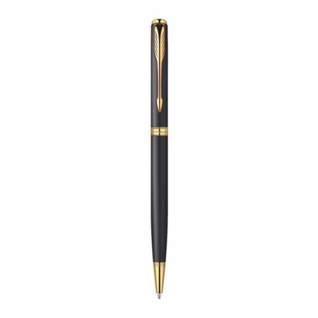 Boligrafo Sonnet Laca Negro Brillante Slim Gt Bp