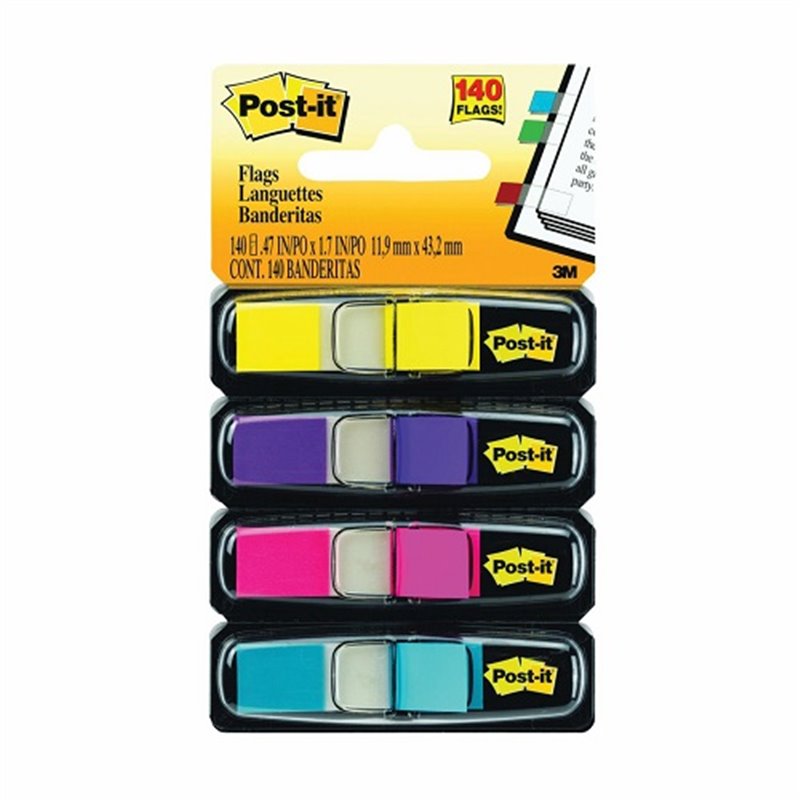 Post-It Tape Flags 683-4A Neon 3M