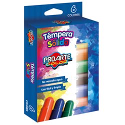 Tempera Solida 6 Colores New