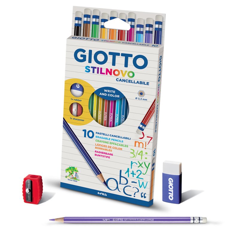 Lapices 12 Colores Stilnovo Borrable Giotto