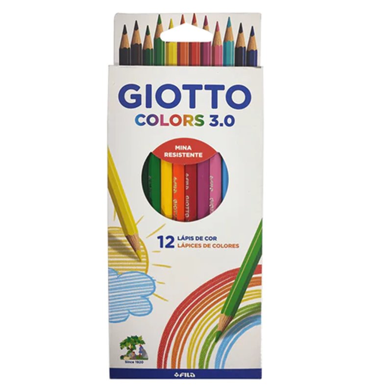 Pochette de 12 crayons de couleur Giotto Colors 3.0