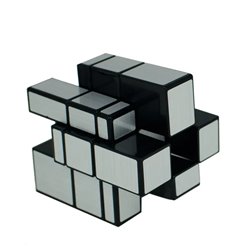 Cubo Rubik Chico Mirror Qiyi Plateado Y Dorado
