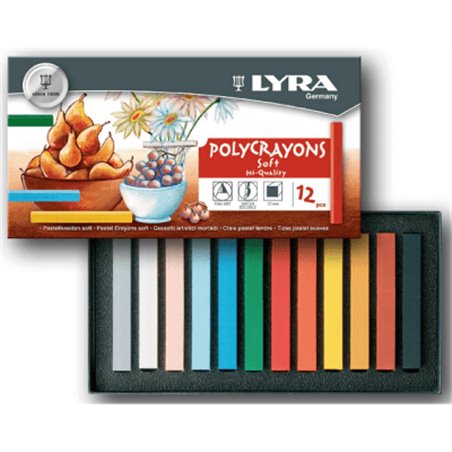 Tiza Pastel Lyra 12 Colores