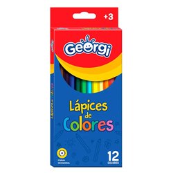 Lapices 12 Colores Largos Georgi / Artel