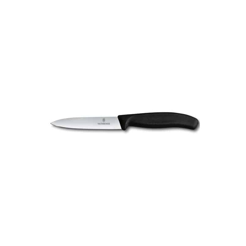 Cuchillo Verdura Dentado Puntiagudo Negro Corto Victorinox