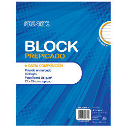 BLOCK CARTA LINEAL 80 HJ...