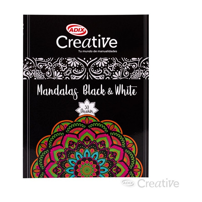 MANDALA BLACK AND WHITE PARA COLOREAR 036 CREATIVE ADIX