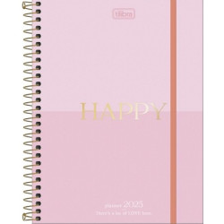 AGENDA PLANNER HAPPY M7 COLOR PASTEL ESPIRAL TILIBRA