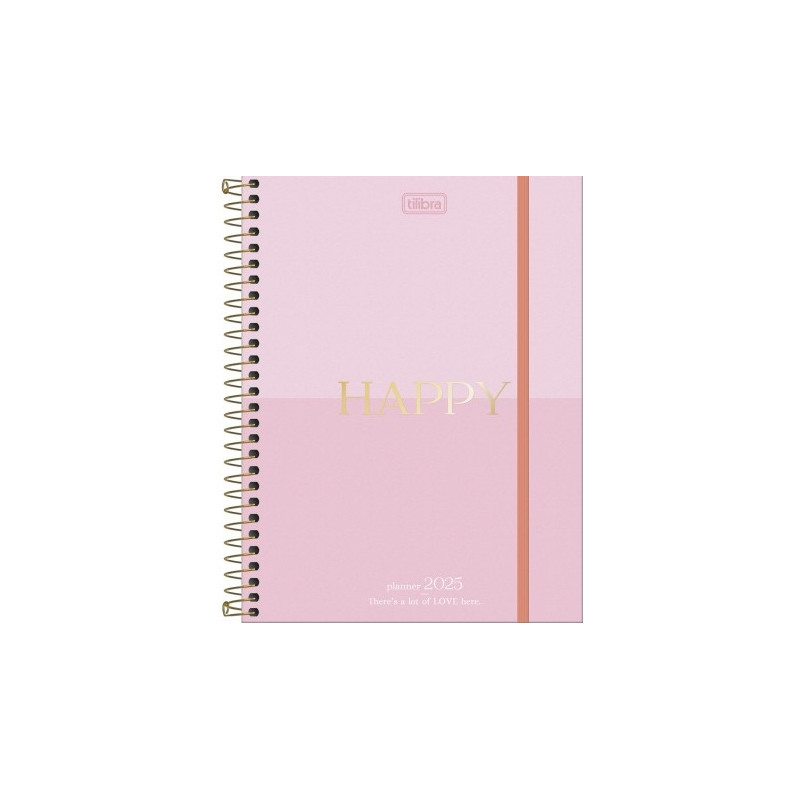 AGENDA PLANNER HAPPY M7 COLOR PASTEL ESPIRAL TILIBRA