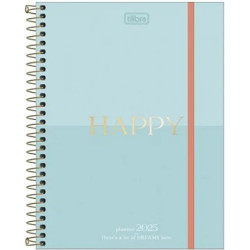 AGENDA PLANNER HAPPY M7 COLOR PASTEL ESPIRAL TILIBRA