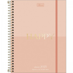 AGENDA PLANNER HAPPY M7 COLOR PASTEL ESPIRAL TILIBRA