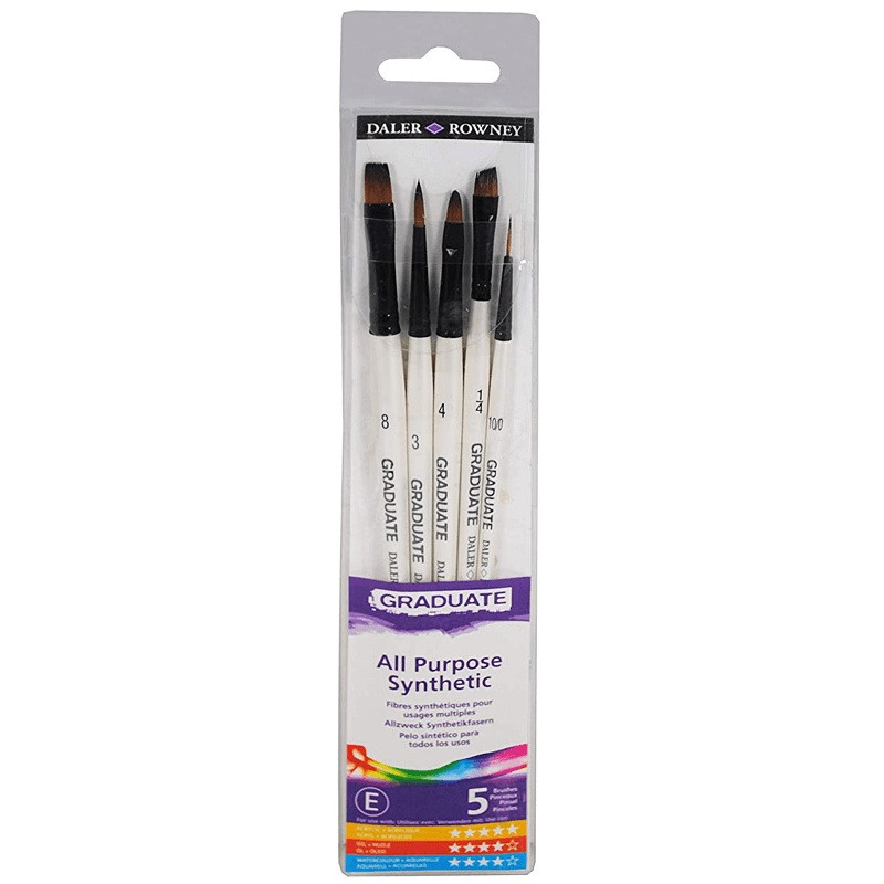 Set 5 Pinceles Graduate Mixto 8-3-4-1/4-10 Daler Rowney