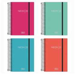 AGENDA NEON ESPIRAL M5 -...