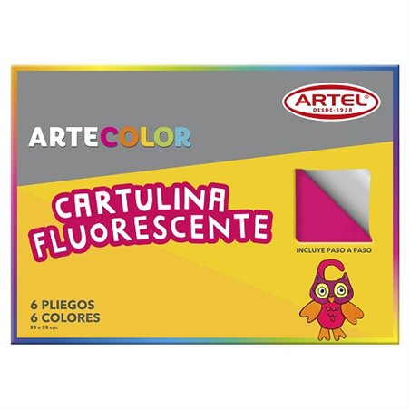 Block Cartulina Fluorescente 6 Colores Artel