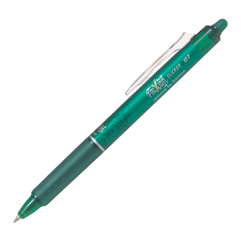 Boligrafo  Frixion Clicker 0.7 Verde Pilot