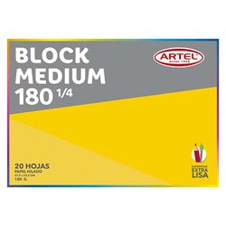 Block Medium 180 1/4 20 Hojas Artel